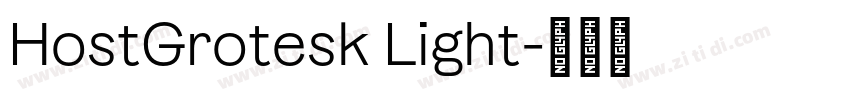HostGrotesk Light字体转换 HostGrotesk Light字体转换